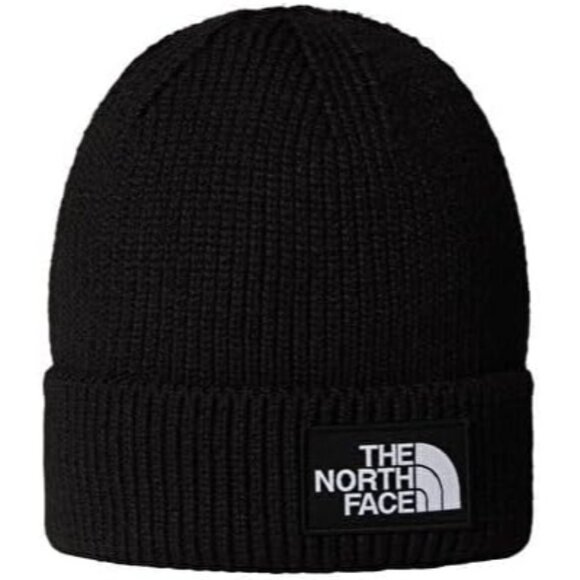 The North Face Men Tnf Black Cuffed Beanie Classic Fit Rib Knit Winter Hat - Picture 3 of 4